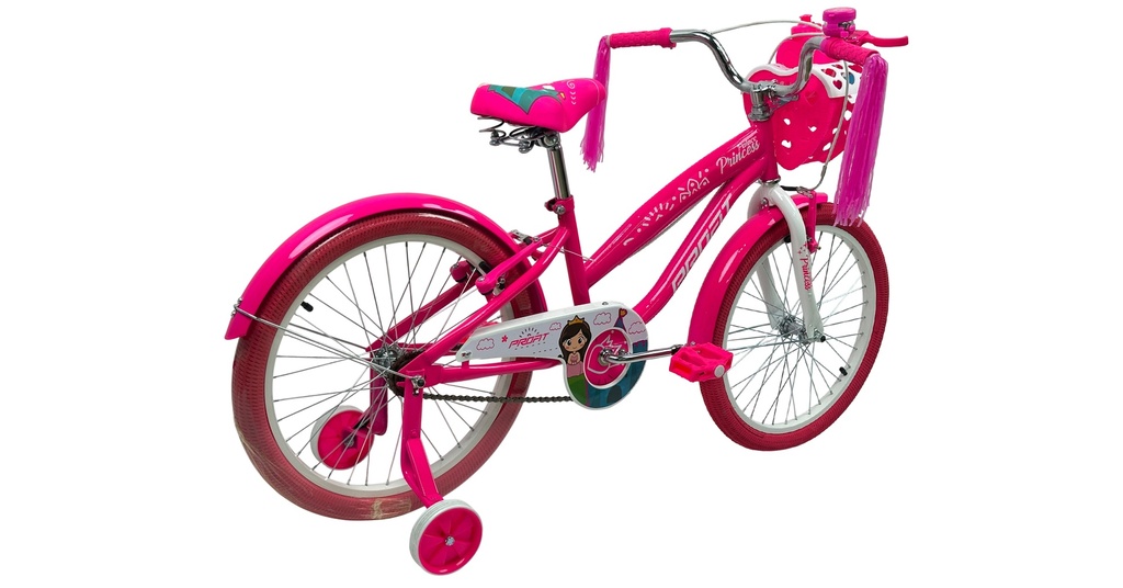 BICICLETA 20er PROFIT PRINCESS PALACE 1 VEL ROSADO EN CAJA INDIVIDUAL