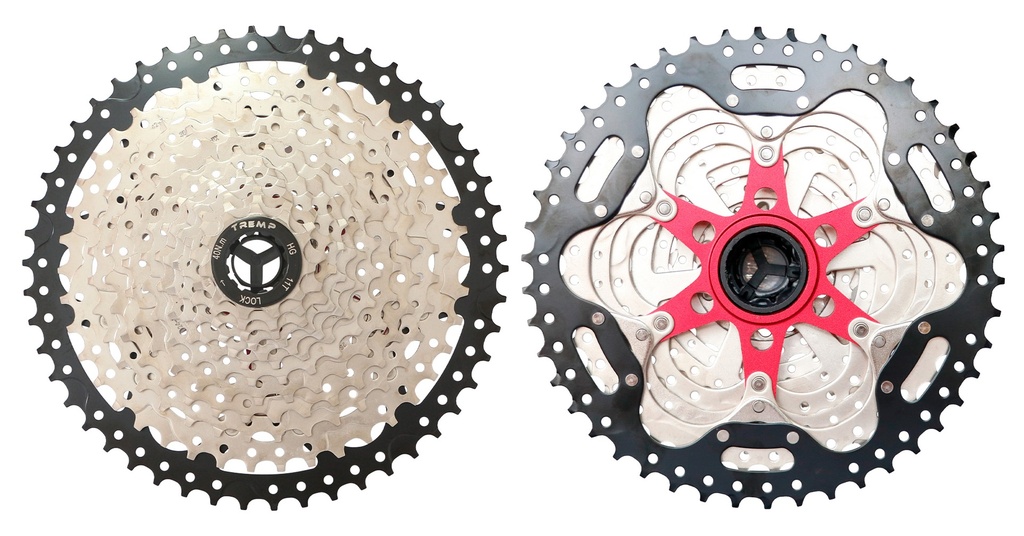 CASSETTE MTB 12 VELOCIDADES 11-50T TREMP PLATEADO/NEGRO