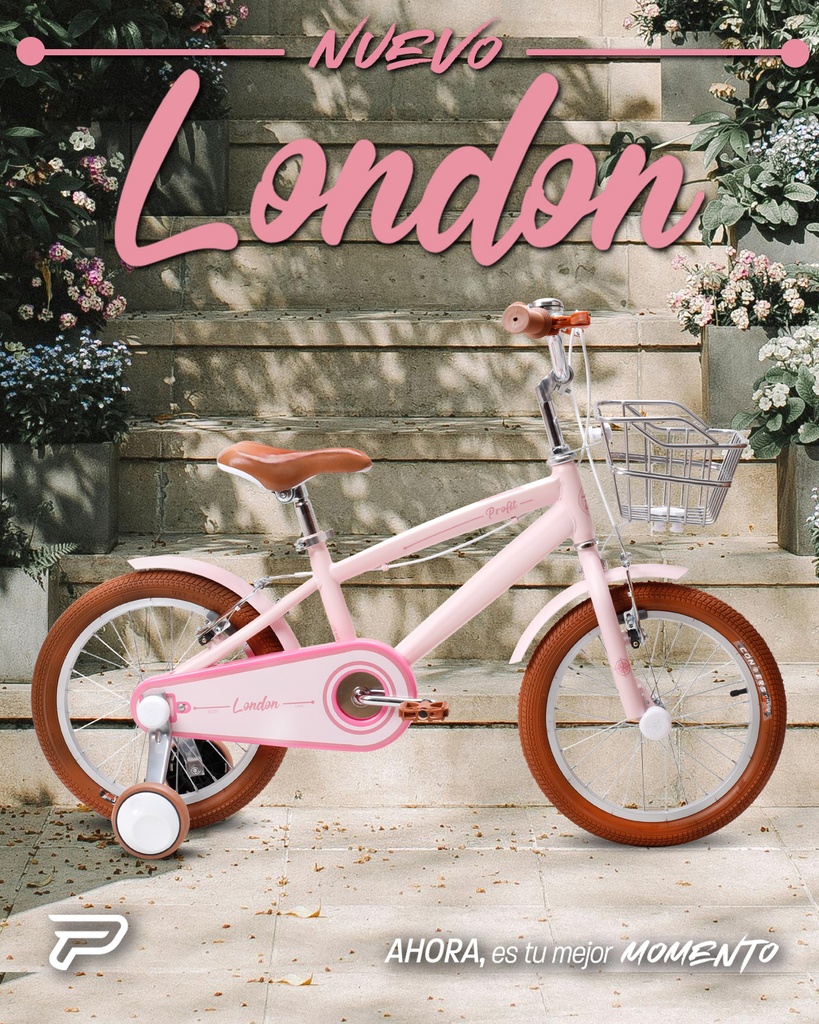 BICICLETA PROFIT 16er LONDON 1 VEL ROSA-CAFÉ