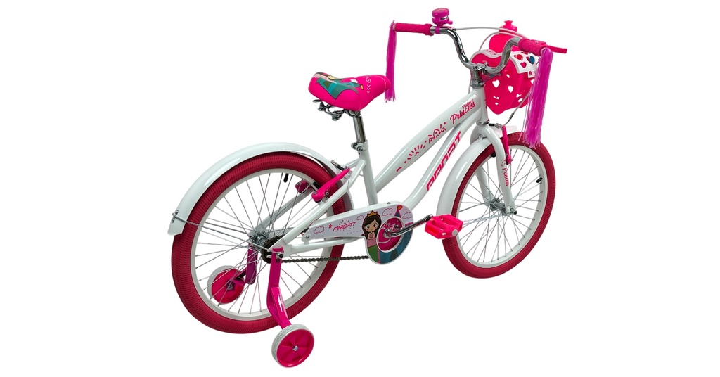BICICLETA 20er PROFIT PRINCESS PALACE 1 VEL BLANCO-ROSADO EN CAJA INDIVIDUAL
