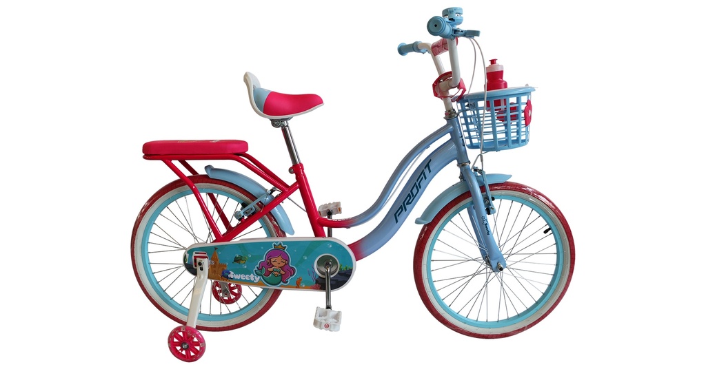 BICICLETA 20er PROFIT SWEETY 1 VEL AZUL-ROSADO