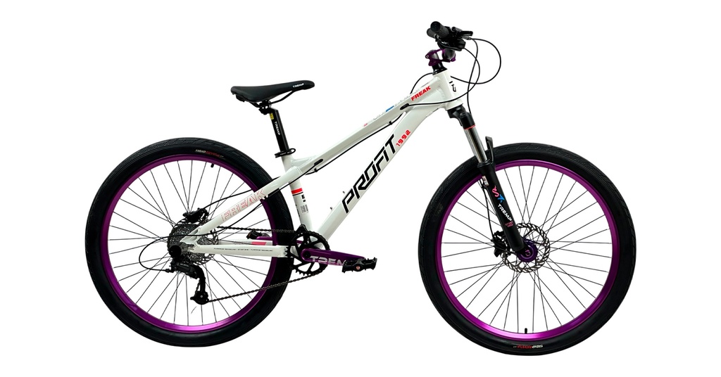 BICICLETA PROFIT 26er FREAK ALUMINIO 8 VEL BLANCA