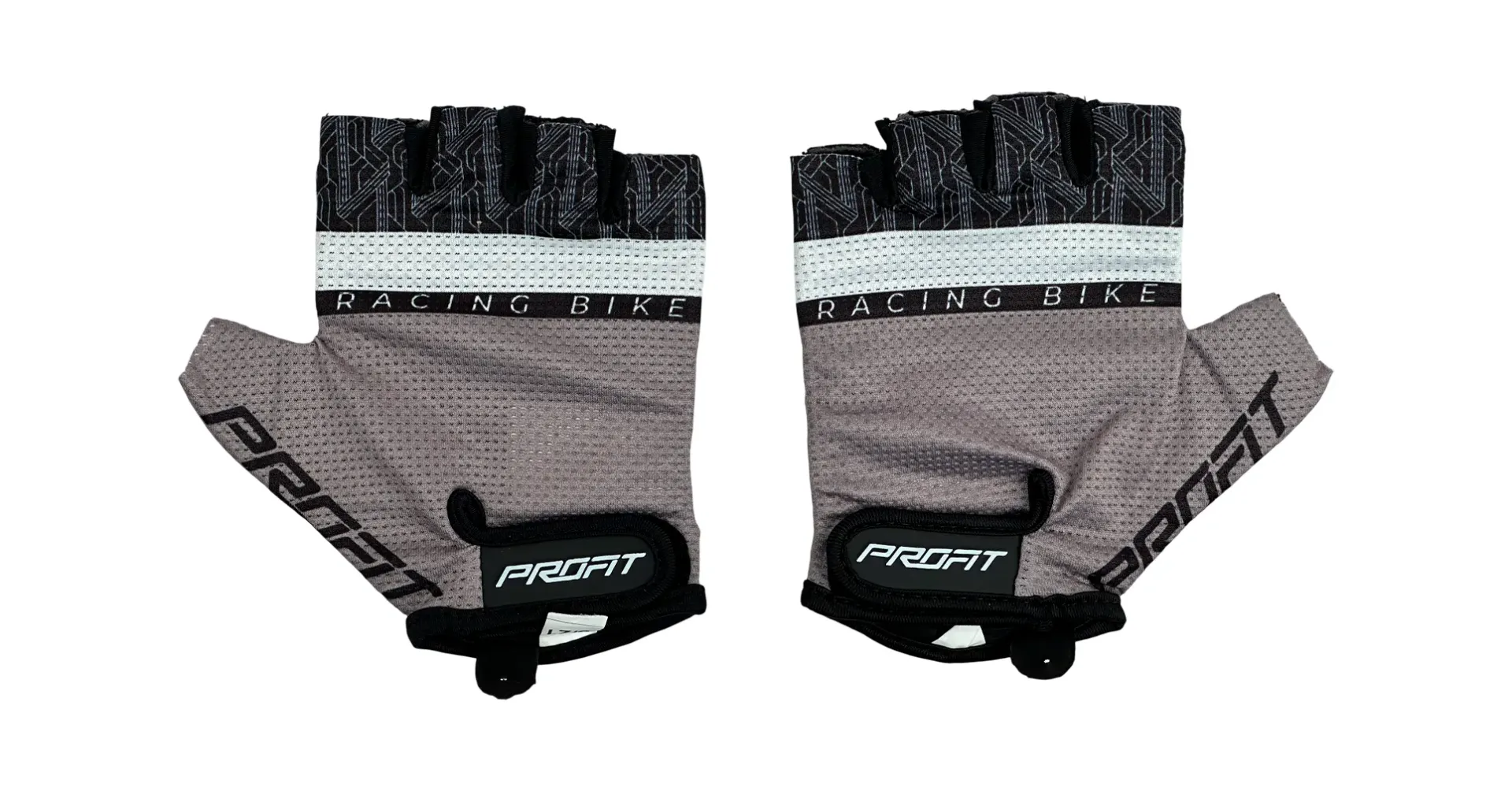 GUANTES PROFIT UNISEX, DEDOS MEDIOS, TALLA L COLOR NEGRO/GRIS. PR-2515. EMPAQUE INDIVIDUAL.