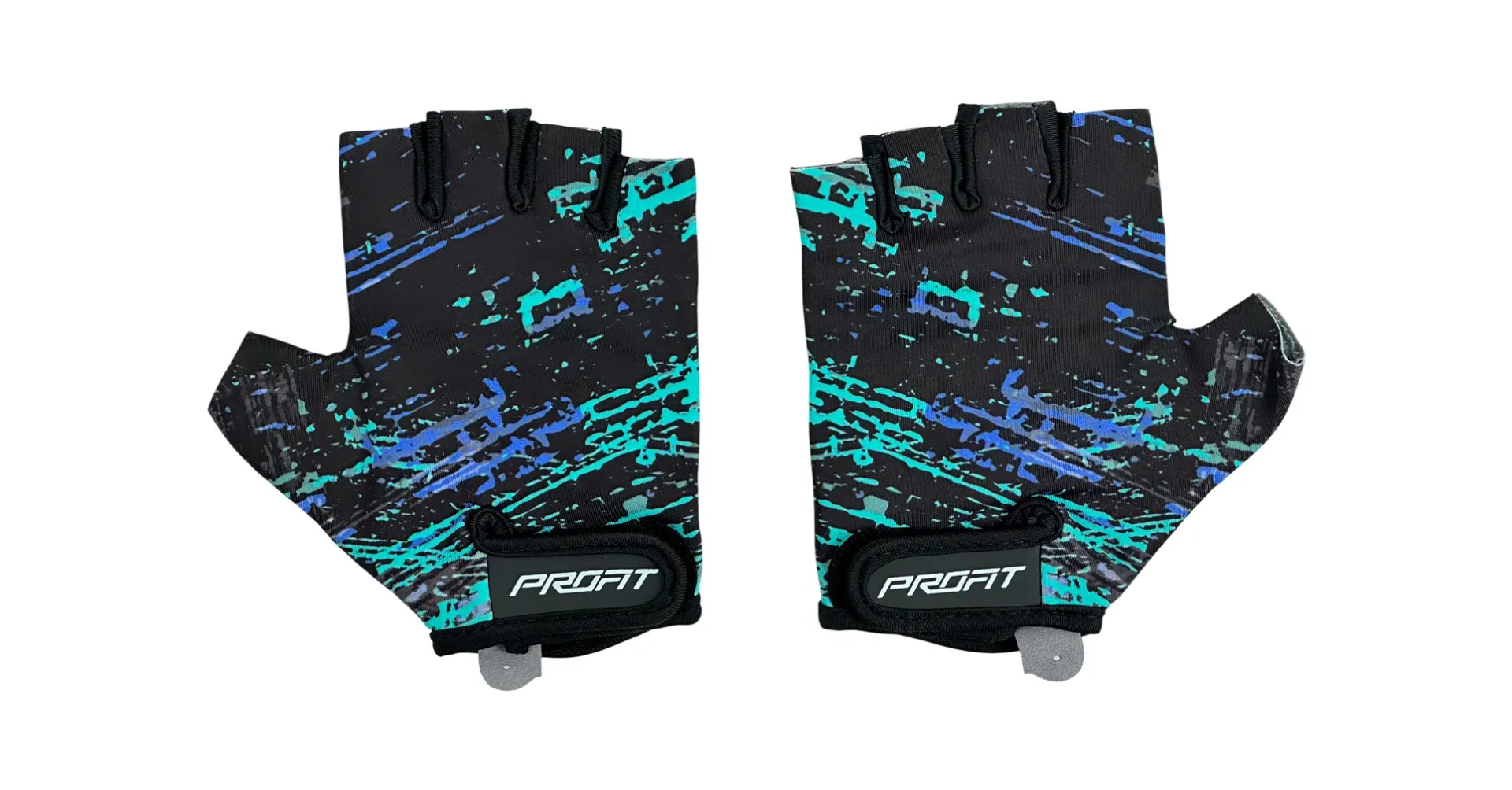 GUANTES PROFIT UNISEX, DEDOS MEDIOS, TALLA M COLOR MORADO/VERDE/NEGRO. PR-3305. EMPAQUE INDIVIDUAL.