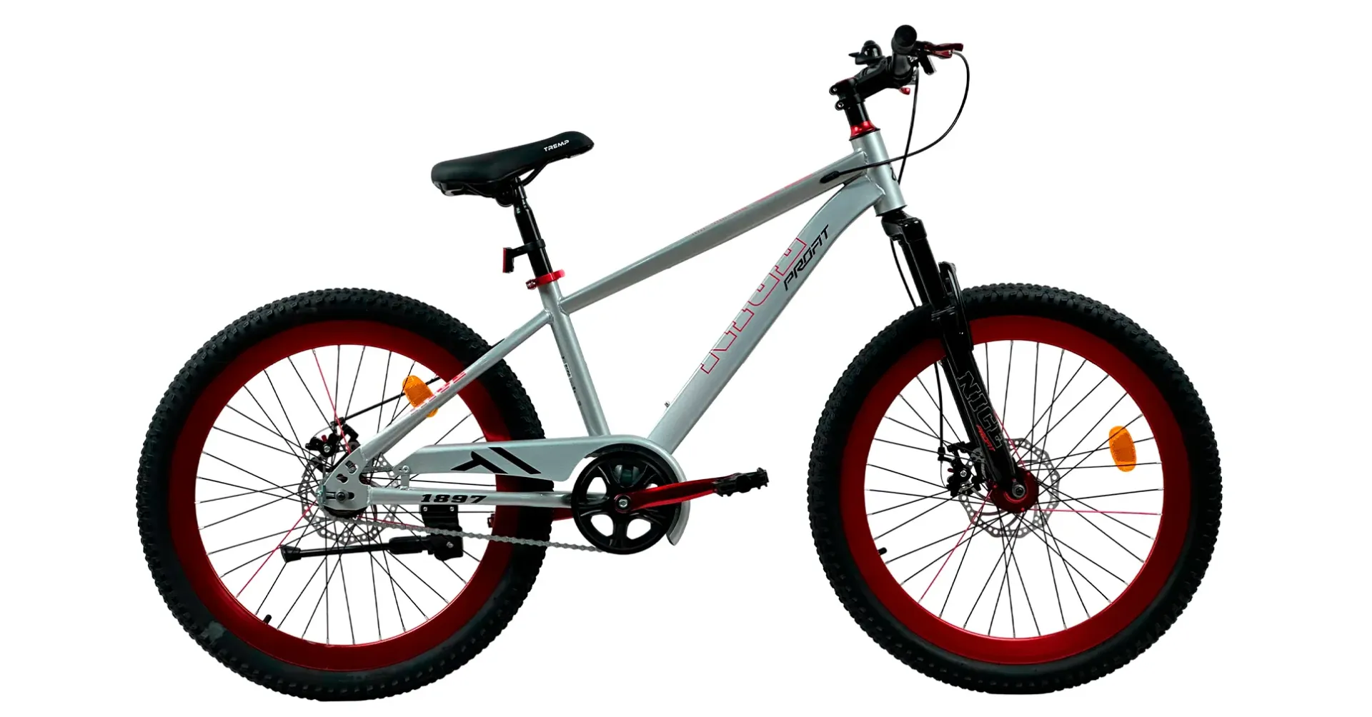 BICICLETA PROFIT 24er NICE 1 VEL PLATEADO/ROJO
