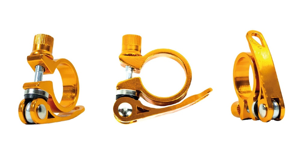 ABRAZADERA EN ALUMINIO CON AJUSTADOR 31.8MM COLORES