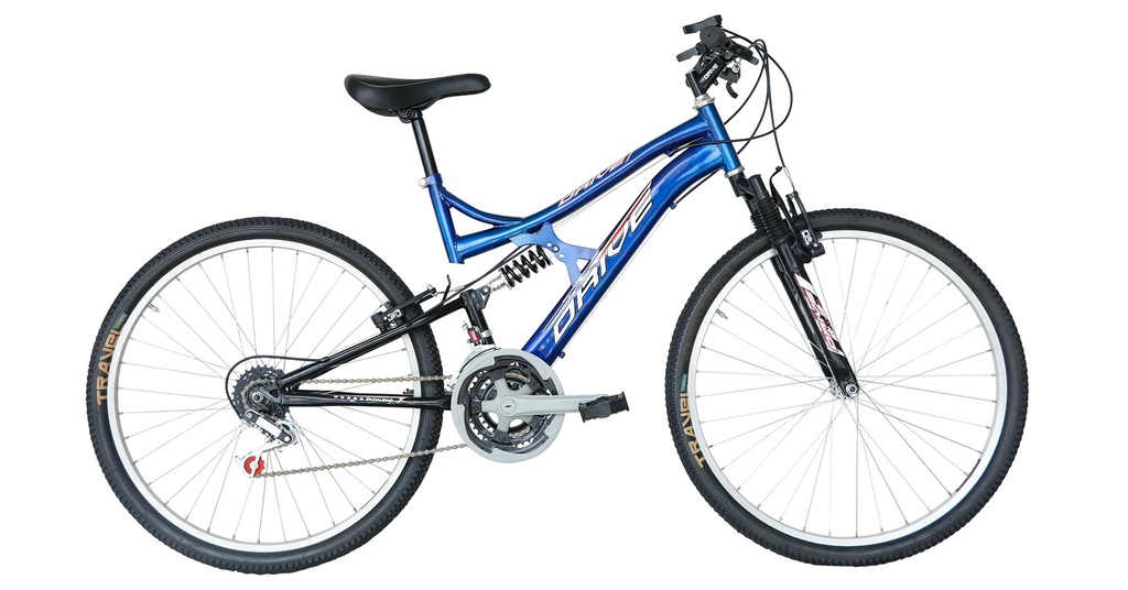 BICICLETA DRIVE NEW SPORT DOBLE SUSPENSIÓN 26er 18 VELOCIDADES  AZUL