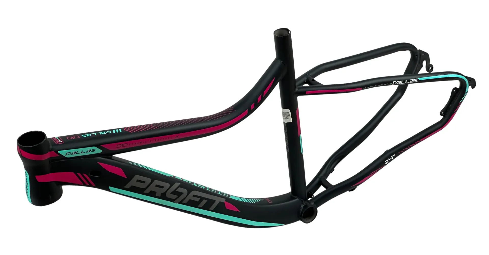 MARCO P/BICICLETA 24er DALLAS 2019 7 VEL S NEGRO/TURQUESA/ROSADO