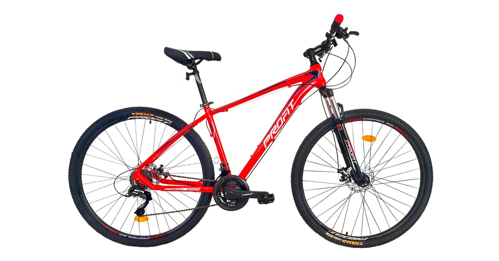 BICICLETA PROFIT 29er JASPER Z2 7 VEL L ROJO/NEGRO