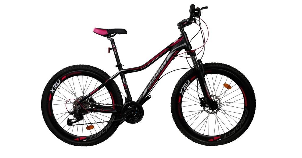 BICICLETA 27er MONTANA X20 MAX 9 VEL S NEGRO/ROSADO CAJA INDIVIDUAL