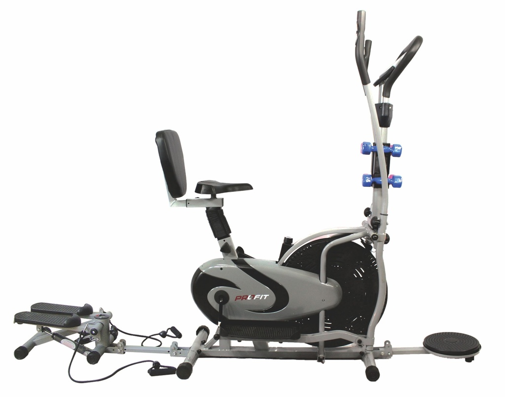 MULTIFUNCIONAL CON TWISTER,ESCALADOR,SOPORTE DE BRAZOS,BANDAS  ELÁSTICAS,ESPALDAR,PESO USUARIO:85KG