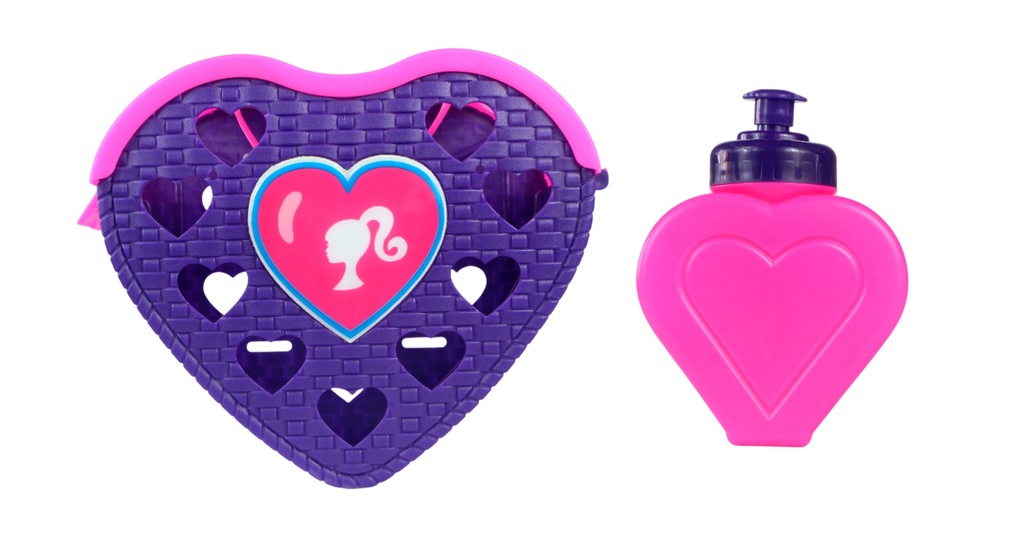 CANASTA 16'' PLASTICA CORAZON MOD. BS-17 CON TERMO MORADA/ROSADA