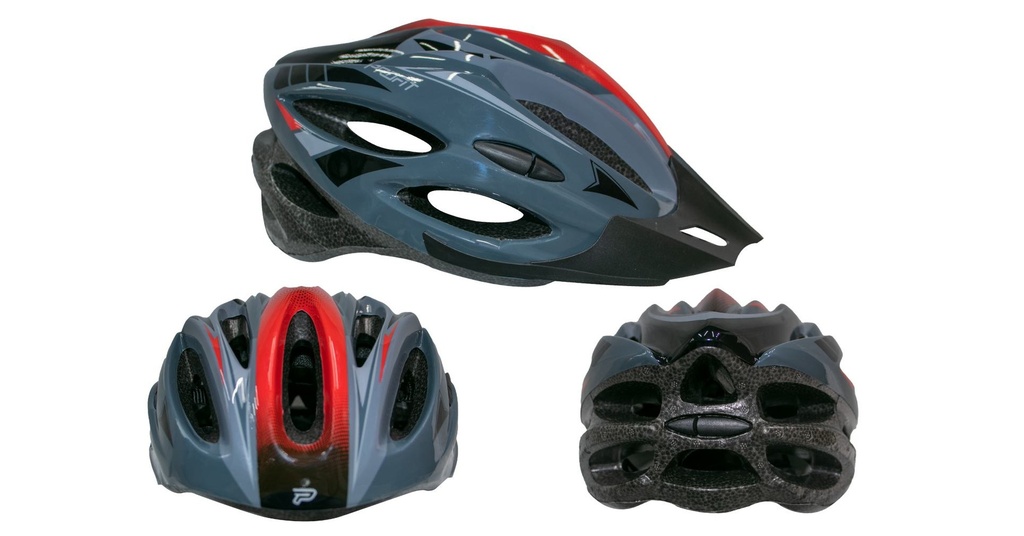 CASCO OUT MOLD PROFIT TALLA L COLOR NEGRO/ROJO