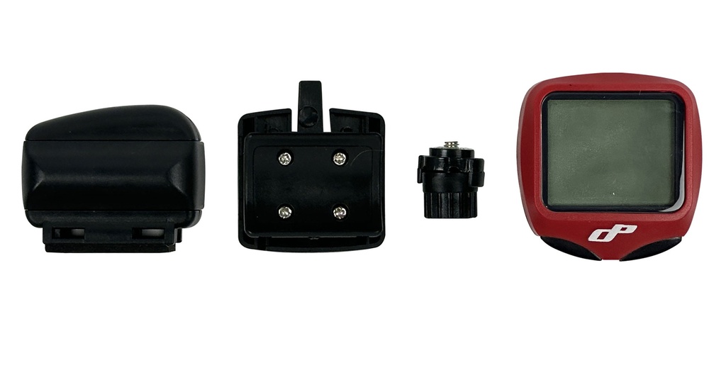 CICLO COMPUTADOR OPTIMUS DELPHINUS 68C ORDEDADOR CON CABLES  15 FUNCIONES ROJO