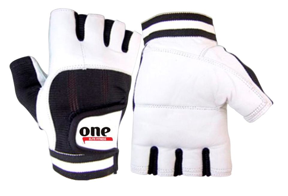 GUANTES CUERO/POLIESTER BCO