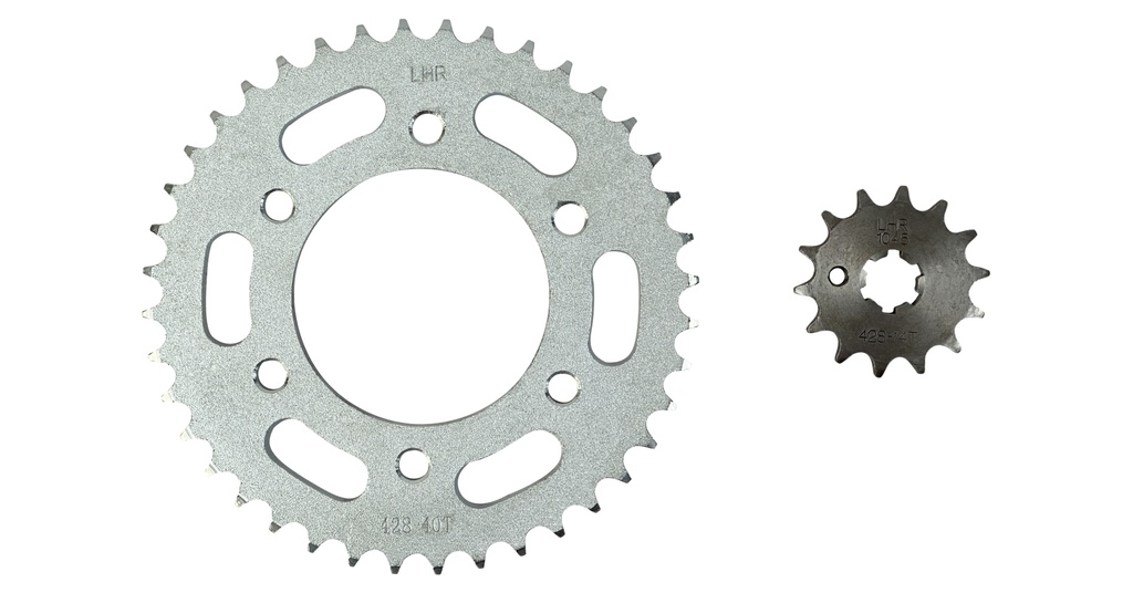 KIT PIÑONES DEL Y TRAS 40T/14T PARA FZ16