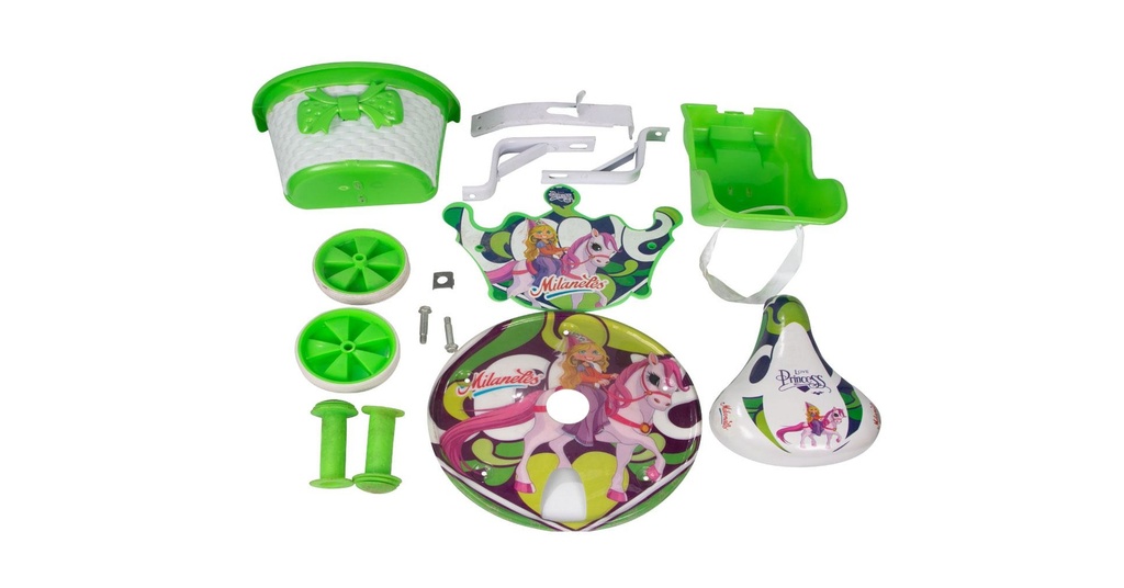 KIT PLASTICO PARA BICICLETA 16 LOVE PRINCESS - VERDE