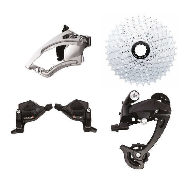 JUEGO DE CAMBIOS PROFIT 8 VELOCIDADES CON PACHA ROSCADA 13/32T, CAJA INDIVIDUAL