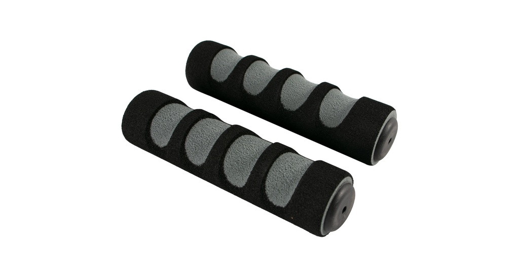 MANGO ESPUMA C/DEDOS P/BICICLETA BICOLOR: NEGRO/GRIS