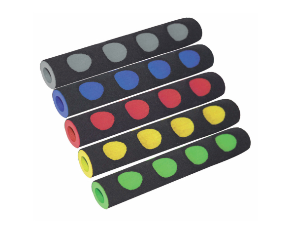 MANGOS ESPUMA C/DEDOS P/MANIGUETA MOTO BICOLOR: NEGRO/GRIS