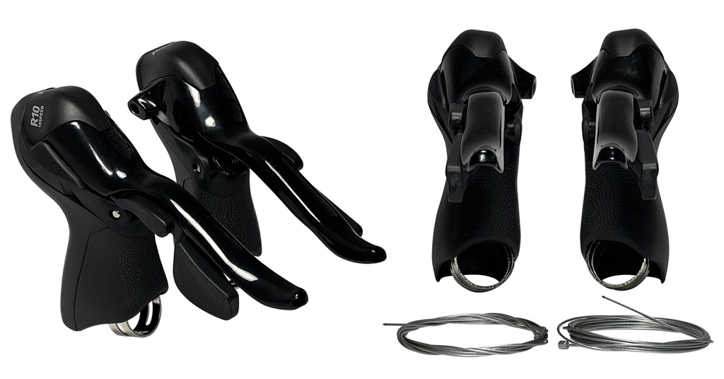 MANECILLAS INTEGRADAS RUTA 2X10 VELOCIDADES, ALUMINO, HISSAI R200