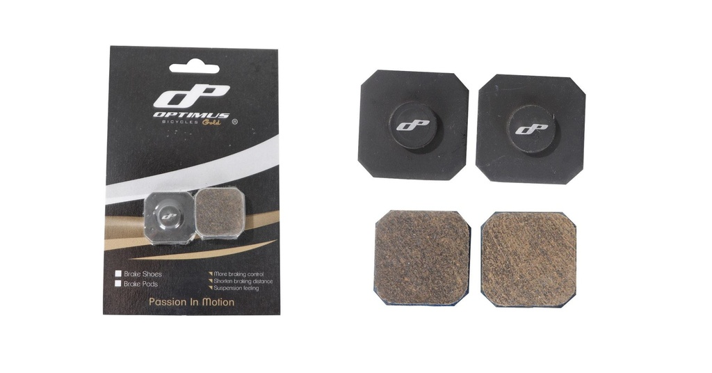 PASTILLA FRENO/DISCO OPTIMUS MOD OP-07. COMPATIBLE CON FORMULA EVOLUZIONE HIDRAULICO