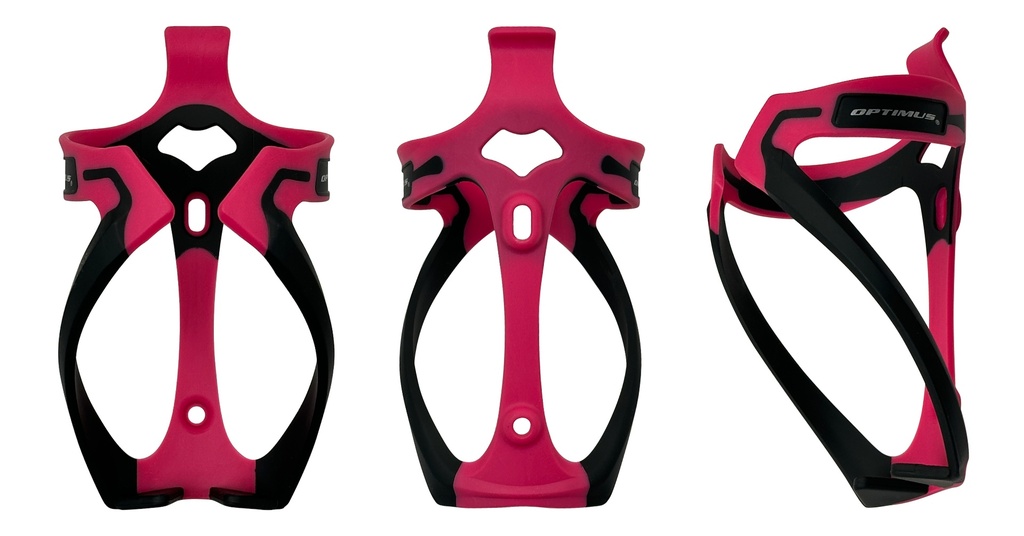 SOPORTE CARAMAÑOLA OPTIMUS GOLD OP320BW DOBLE INSERCIÓN PC NEGRO/ROSADO