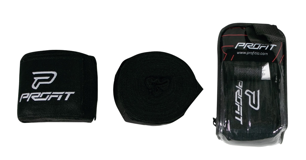 VENDAS ELASTICAS PARA BOXEO COLOR NEGRO, 5 METROS